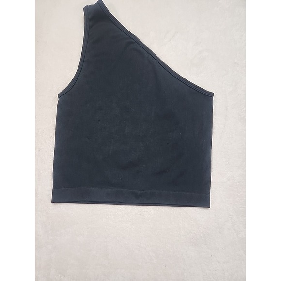 A New Day One Shoulder Crop Tank Black Xl - Picture 5 of 5